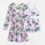 New Sexy 3 Pieces Suit for Women Neck Hanging Bikini Set+Cover-up Swimwear Sunproof Tankini High Waist Shorts Swimsuit Beachwear