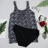 Women's Printed Boho Tankini Set High-Waist Two-Piece Swimsuit with Sexy Triangle Bottoms Stylish & Unique Summer Beach Swimwear