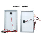 30W D C 12V/18V Solar Panel Kit Set with Alligator Clip/ IP65 Water Resistance for Home Indoor Outdoor Use Portable