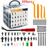 800pcs Car Plastic Retainer Clips Kit 680pcs Auto Fender Push Pin Rivet Door Trim Panel Car Fastener Clip Mixed Set Amagi