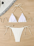 2026 Halter String Triangle Bikini Women Sexy Swimwear Female Mesh Swimsuit Solid Bathers Bathing Swimming Swim Suit Beachwear