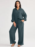 2026 Spring and Summer Casual Suit New Fashion Suit Loose Casual Top Wide Leg Pants Two-piece Set for Women