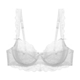 Logirlve Ultrathin Bra Transparent Brassiere Sexy Underwear Plus Size Cup Embroidery Women Lingerie Lace Bras Hollow out