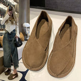 Summer Shoes Women 2026 New Casual Flats Closed Toe Sandals Retro Slip-on Summer Loafers Non-Slip Comfortable Sandal Footwear