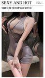 Sexy Schoolgirl Two-way Zipper Open Chest Crotch Bodysuits Deep V Suspenders Sleeveless Bodysuits Charming Thin Casual Hot 15T6