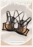 Ultra-thin Sexy Lace Hazy Attractive Comfortable Soft Steel Ring on The Support To Prevent Sagging Cross Beautiful Back Change