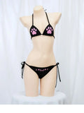 Japanese Kawaii Cat Paw Micro Bikini Set for Girl Women Bathing Suit Bandage Backless Mini Swimsuit Underwear Lingerie