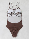 2026 Leopard Swimsuit One Piece String Backless Monokini Swimwear Women Sexy Bathers Bathing Swimming Swim Suit Female Beachwear