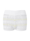 Summer Women's Knit Mini Shorts Elastic Waist Skinny Striped Print Micro Shorts Casual Daily Club Short Pants Beach Cover-ups