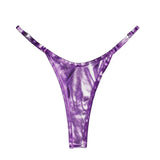 Sexy Micro Mini Bikini Bottoms High Waist Women Swimwear Thong Swimsuit Glossy Elastic Summer Brazilian Swim Trunks Beachwear
