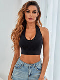 blcak No steel ring, no chest cushion, beautiful back, neck hanging, camisole, women's yoga exercise, seamless women's bra M047