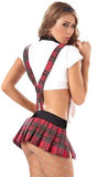 Toucheart Women Sexy Underwear Uniform Set（No Stockings）Bow Knot Lace Up Contrast Color Patchwork Interesting Underwear Uniform