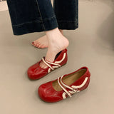 Women's Retro Elegant Shallow Mouth Casual Wedge Heel Mary Jane Shoes  Autumn New Fashion Versatile Comfortable Single Shoes
