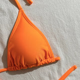 With Long Sleeve Cover Up Halter Bikini Women Swimwear Female Swimsuit Three-pieces Bikini set Bather Bathing Suit Swim V5123