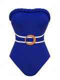 S - XL 2026 Sexy With Belt Monokini Women Swimwear High Leg Cut Padded Bather Bathing Suit Swim One Piece Swimsuit Female K8094