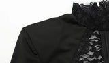 Ahagaga Sexy Patchwork Dresses For Women Short Sleeves Sheath Pleated Slim Fit Hollow Out Lace Basic Trend Streetwear Vestidos