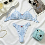 2026 New Sexy Bikini Women Swimsuit Bandeau Biquini Push Up Swimwear Female Shiny Bathing Suits Print Bodysuit Beachwear