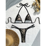 Sexy Extreme String Mini Micro Thong Bikini Female Swimsuit Women Swimwear Two-Pieces Bikini Set Bather Bathing Suit Swim V8373