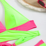 Sexy Halter Bikini 2026 Criss Cross Solid Swimsuit High Waist Swimwear Female Bathers Bathing Swimming Suit Padded Beachwear