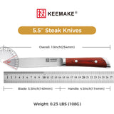 Keemake 4 Piece Stainless Steel Steak Knife Set Ultra Sharp