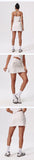 Tennis Suit Set Yoga Set Casual Outdoor Bra Golf Short Skirt Anti-light Running Pocket Fitness Suit Breathable Sports Tank Top