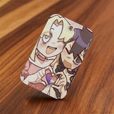 I Love Amy  AMY x BIBI Anime Rectangle Card Case Keychain Access Card Bag Key Tag Ring Leather Card Holder Key Ring Access