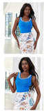 Summer Dress up Boho-style Women's Sleeveless Vest Versatile O-neck Slim fit Tank Top for Lady Solid Color Women's Short Top