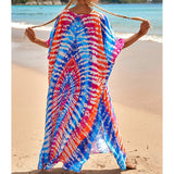 2026 New Colorful Kaftan Tunic Beach Dress Beach Wear Beachwear Beach Cover Up Cover-upsLoose Maxi Dress Female Women V4428