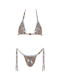 2026 Fashionable Boho Chic Bikini Set with Unique Paisley Design Perfect for Beach Wear and Pool Parties Summer Getaways