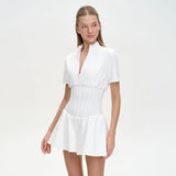 FDYOUI New 2026 Summer Zip-up Corset Playsuits Women Casual Short Sleeve Sports Fitness Overalls One Piece Tunics Yoga Bodysuit