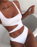 DEKA One Shoulder Swimsuit Women Swimwear Sexy Bikinis Female Biquini Hollowen Swim Suits Cut Out Bodysuit Bathingsuit Beachwear