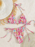 Sexy Micro Bikini Women Swimsuit Trend Two-piece Thong Bikini Set Lace Up Beach Wear Female Swimwear for Woman Bathing Suit