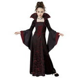 Kids Vampire Costume Gothic Halloween Dress with Accessories