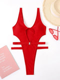 2025 Sexy Extreme String High Cut Female Swimwear One Piece Swimsuit Women Thong Monokini Bather Hollow Out Bathing Suit Swim