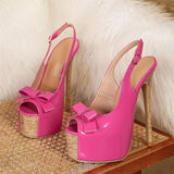 Butterfly-kont Peep Toe Buckle Strap Women Pumps Sandals Sexy Stiletto High Heels Carnival Striptease Shoes