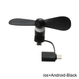 Mini USB Fan Flexible Cooling hand Fan portable Fans Summer Cool laptop Desktop Cell Phone Cooler 2 in 1 Micro USB Type-C plug