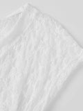 Women Summer Sheer Lace Tops Slim Fit V Neck Cap Sleeve Ruched Slim Crop Shirts Going Out Office Party Sexy T-shirt