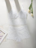 Hot sexy lingerie set Women's Wireless camisole sexy Bras Elegant floral lace sheer bra Cutout lace breathable Women's Panties