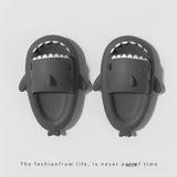 Summer Ice Cream Shark Slippers for Couples Cute Anti-Slip Thick Sole Indoor Bathroom Slides Men Women Beach Street Sandals