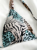 2025 Brazilian Thong Bikinis Strappy Swimsuit Women Sexy Printed Swimwear Female Bathers Swimming Bathing Swimming Swim Suit