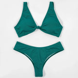 ZTVitality Solid Knotted Sexy Women Swimsuit 2025 New Arrival Bikini Push Up Padded Bra Beach Swimwear Female Brazilian Biquini