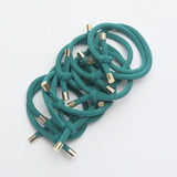 10PCS Women Elastic Hair Rubber Bands High Quality Girls Hair Bands Hair Scrunchies Gold Plated  Hair Accessories Hair Gum/Tie