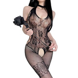 Crotchless Bodysuits Transparent Bodystocking Women Bold Body Suit Open Crotch Pantyhose Erotic Sex Outfit Sexy Fishnet Lingerie