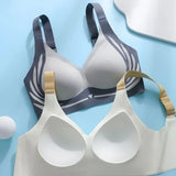 Women's V-Neck Seamless Push-Up Bra with Anti-Spill Design 4 Colors Anti-sagging Lift-up Bras Plus Size Comfort Lingerie M-4XL