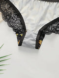Women's sexy lingerie set with front buckle chrysanthemum pattern and steel ring gathering push up underwear set A3116
