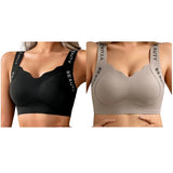 2Pcs/Set Bras Non-wire Push Up V-neck Bra Women Seamless Underwear Padded No Rims Support Brasiere Sexy Lingerie M-3XL
