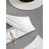 2026 Halter Cut Out High Waist Bikini Female Swimsuit Women Swimwear Two-pieces Bikini set Padded Bather Bathing Suit Swim V6256