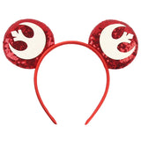 Disney Festival Party Cosplay Mouse Ears Headband 3.3" Ears Glitter Hairband Without Bow For Boys DIY Cartoon Hair Accessories