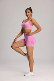 2pcs/set Yoga Sport Bra Shorts Set Sportswear Woman Gym High Waist Seamless Workout Shorts Leggings Activewear Women's Tracksuit