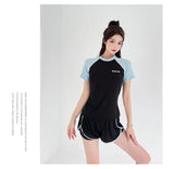 Swimsuit Women's Plus Size Two-piece Split Style Sports Style Conservative Slimming Hot Spring Ins Style Full Body Professional